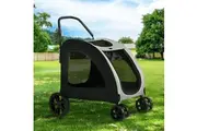 i.Pet Pet Stroller Dog Pram Large Carrier Cat Travel Foldable Strollers 4 Wheels Trolley