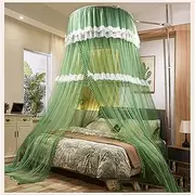 Luxury Ultra Large Mosquito Net Finest Mesh Curtain Net Mosquito Net for Single to King Size (Color : Green,Size : 1.8 * 2.2m Bed)