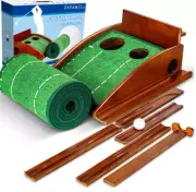 Golf Putting Mat Indoor Green Training Equipment Ball Return Mini Practice Aid