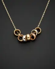 14K Italian Gold Tri-Tone Necklace
