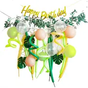 Jungle Happy Birthday Cascading Balloon Banner Kit