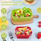 8Pcs Collapsible Food Storage Containers Colorful Silicone Collapsible haxIa