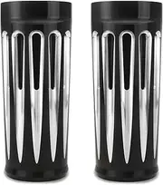 49mm Fork Slider Boots Cover for Harley Touring, FLHR, FLHX, Ultra Limited Low, CVO Street Glide, Bagger (Black, +2'' Deep style)