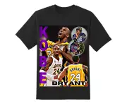 Kobe Bryant 90s style vintage Tee T-shirt - Black