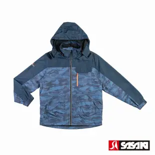 SASAKI 反光多功能保暖熱身運動夾克 男 丈青/法瓷藍