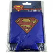 Superman Symbol Blue Metallic Finish Can Cooler Blue