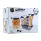 4pc Lemon And Lime 1.7/2.7/2.85/3.7L Fresh Food Rice Pasta Storage Container Set