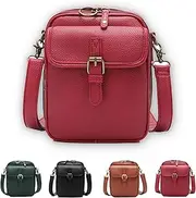 [Generic] Comebybuy Purse Vintage Mini Messenger Bag, Comebybuy Crossbody Bag, 10 Card Slots, And Soft Lining for Cleaning Glasses