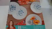 The Pioneer Woman by Corelle 8-Piece Appetizer Plate Set, Evie, Blue