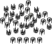uxcell 160Pcs Black Round Dome Rivets, 2.5mm Brass Spike Studs Spots Punk Rock Nailheads Claw Beads for DIY Clothes Belt Bag Shoes Bracelet Leather Craft