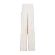 [Akris] Akris-Greige Silk Fellia Chiffon Pants-Donna 40 IT
