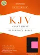 Holy Bible ― King James Version Giant Print Reference Bible, Brown Pink, Leathertouch With Magnetic Flap