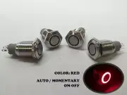 4 of MARINE SS304 RED LED ULTRA FLUSH LIGHT AUTO ON-OFF PUSH SWITCH RING BUTTON