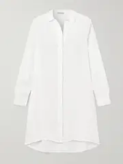 [James Perse] James Perse - Linen Midi Shirt Dress - White - 2 2 White