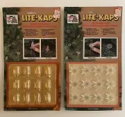 Vintage Christmas Lights Lite Kaps 1 Cover Caps 1 Starburst Reflectors Brand New
