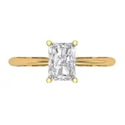 1.0ct Radiant¬†Cut Classic Engagement Wedding Promise Ring 14k Yellow Gold