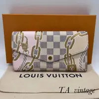 在飛比找蝦皮購物優惠-LOUIS VUITTON 路易威登 錢包 格紋Damier