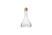 Krosno Connoisseur 1L Wine Decanter Glass Container w/ Beechwood Stopper Clear
