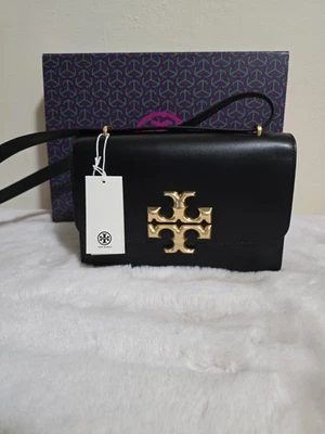 TORY BURCH SMALL ELEANOR CONVERTIBLE SHOULDER BAG BLACK