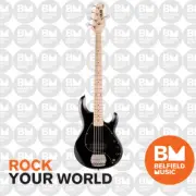 Sterling by Music Man StingRay5 RAY5 Bass Guitar 5-String Black - Belfield Music