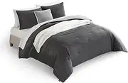 UGG 32537 Remina Full-Queen 5-Piece Comforter Set Luxurious Comforter and Two Shams with 18 x 18-inch Decorative Throw Pillow and 50 x 60-inch Throw Blanket, Full/Queen, Charcoal