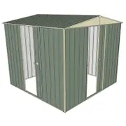 Build-a-Shed 2.3 x 2.3 x 2.3m Front Gable Two Single Sliding Door Shed - Green