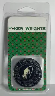 Poker Weights - Zodiac - Year of the Rat - 2" / 2.2 oz Coin with silver stand