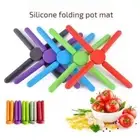 Foldable Pot Pan Mat Cross-shaped Hot Dishes Trivet Dining Table