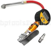 Air Tire Inflator with High Accurate LCD Digital Pressure Gauge Dual Clip Chuck