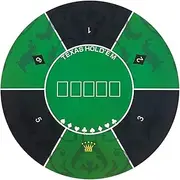 TX GIRL Round Texas Hold'em Poker Layout Rubber Mat Tablecloth Table Mat Portable Poker Pad with Backpack Non-Slip Rubber Back Side 120 * 120cm (Size : 1.2m Round Green)