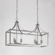 Langham Hampton Style Dining Room Pendant Light - Brushed Chrome