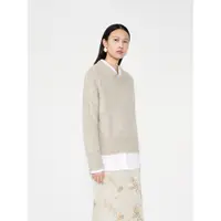 在飛比找ETMall東森購物網優惠-edition羊毛羊絨V領套頭毛衣女2023春新款針織衫慵懶