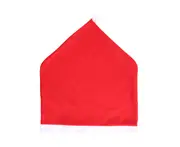 C370 2PCS Christmas Solid Color Chair Cover Cartoon Stool Cover Christmas Hat Chair Cover Home Decoration