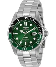 Invicta Pro Diver Stainless Steel Green Dial INV30808 Quartz 100M Men's Watch