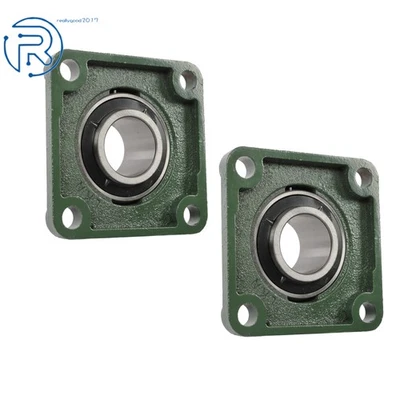 1-3/4" Bore UCF209-28 Pillow Block Flange Bearing 2PCS 4 Bolt Solid Base