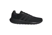 Adidas Womens Lite Racer 3.0 Triple Black Athletic Running Shoes