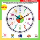 Time Teacher Wall Clock Learn to Tell The Time Wall Clock Colorfull Non Ticking