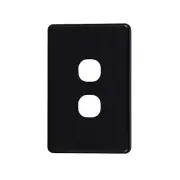 Classic 2 Gang Switch Cover Plate | Black