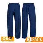 3 X Unisex Reversible Elastic Drawstring Waist Withstand Solid Pant M88012
