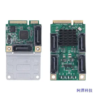 阿澤科技Jmt Mini PCI-E轉SATA3.0擴展卡M.2 PCI-Express 2.0 SSD轉接卡B+M Key R