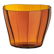 Orrefors Reed Vase Amber, Low