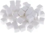 Hellery 50pcs Poly D6 White Playing Dice for Games