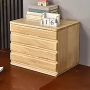 Solid wood drawer-type multi-layer jewelry file storage box, vertical thickened stackable storage drawer, simple and elegant invisible handle, suitable for office area/study/home a