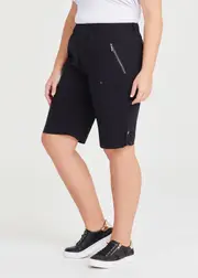 [Virtuelle] Taking Shape Zip Pocket Cargo Short Size 16 in Black, Viscose - Plus Size Women's Shorts Black