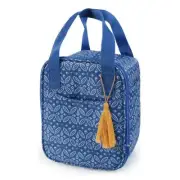 Thistle & Thread Blue Insulated Lunch Bag | Water Repellent - Boho Pattern