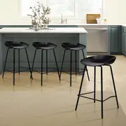 4x ALFORDSON Bar Stools Metal Footrest Black