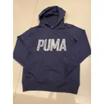 🌟正版PUMA 二手大童深藍色刷毛帽T（10-12）