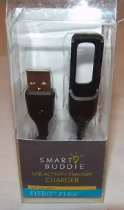Smart Buddie USB Activity Tracker Charger Fitbit Flex Black New