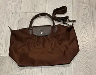 法國 LONGCHAMP 斜背包LE PLIAGE NÉO 手提包 M - 咖啡色 帆布 輕巧媽媽包