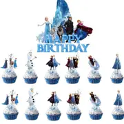 13pcs Frozen Theme Birthday Cake Cupcake Toppers Girls Cake Decorations